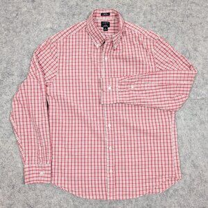 J Crew Factory Shirt Size Medium Slim Untucked Flex Washed Plaid